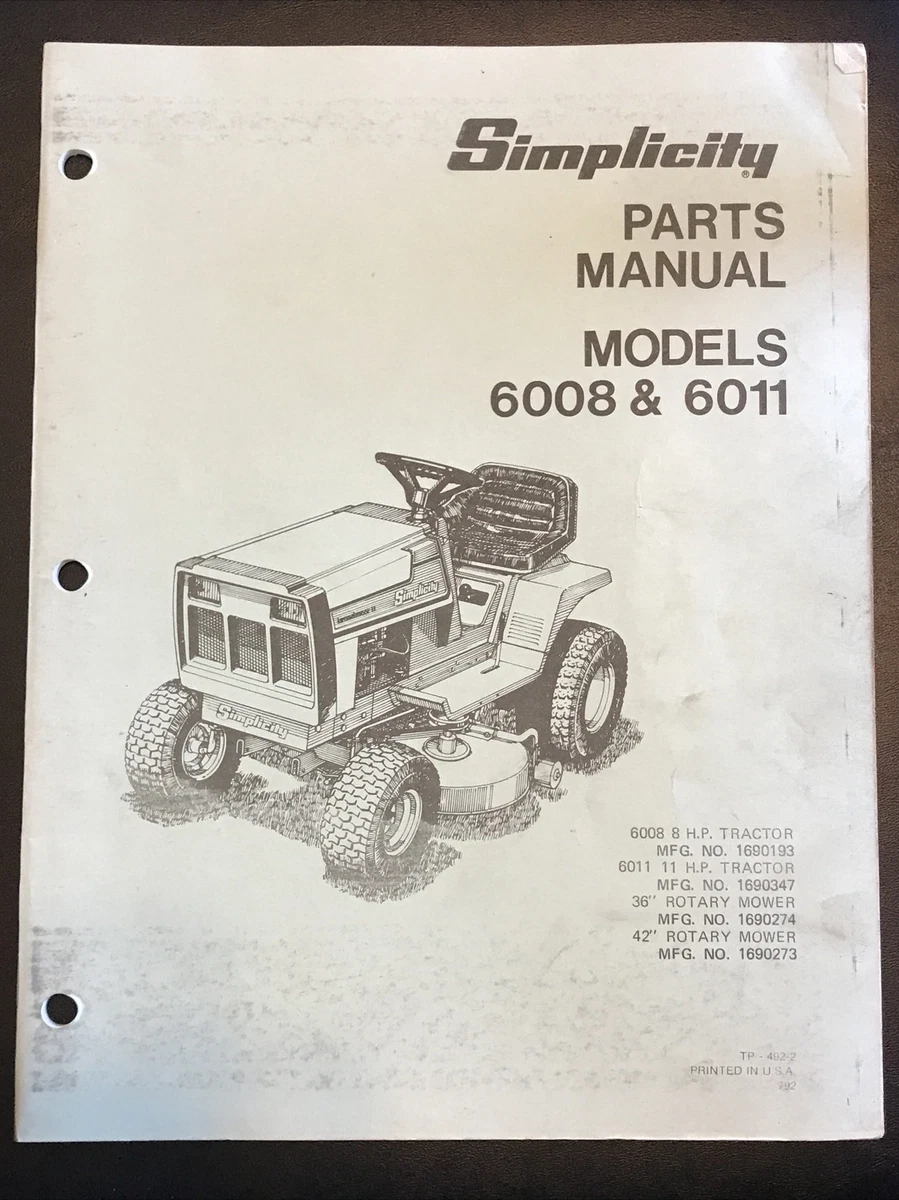 Simplicity garden outlet tractor parts