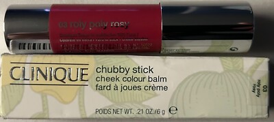 Clinique Chubby Stick Cheek Colour Balm in Roly Poly Rosy .21 oz Full Size - NIB