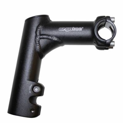 MTB Vorbau -Stadt-Trekking ergotec comfi erhöht und hebt 15° Alu schwarz 25,4
