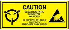 ESD 1" x 2.5" Caution Electrostatic Sensitive Devices Anti Static 500 Labels