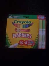 Crayola Markers Assorted Colors Bonus Pack, 12 Box 58-7750 10  2 Bonus Neon