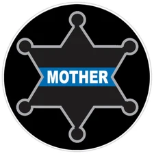 Law Enforcement Thin Blue Line Husband Sheriff Badge Bumper Sticker Military 5"