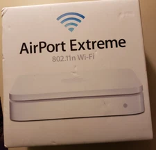 Apple AirPort Extreme Base Station A1143 Wireless Router w/ Power Supply Tested