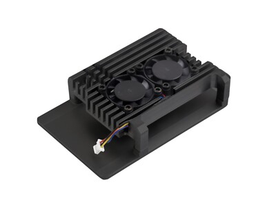 Waveshare Aluminium Alloy Case for Raspberry Pi 5 Dual Cooling Fans More Durable