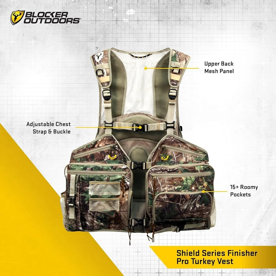 ScentBlocker Bone Collector Thunder Chicken Turkey Vest ~ Realtree Xtra Green ~L - Image 2 of 4