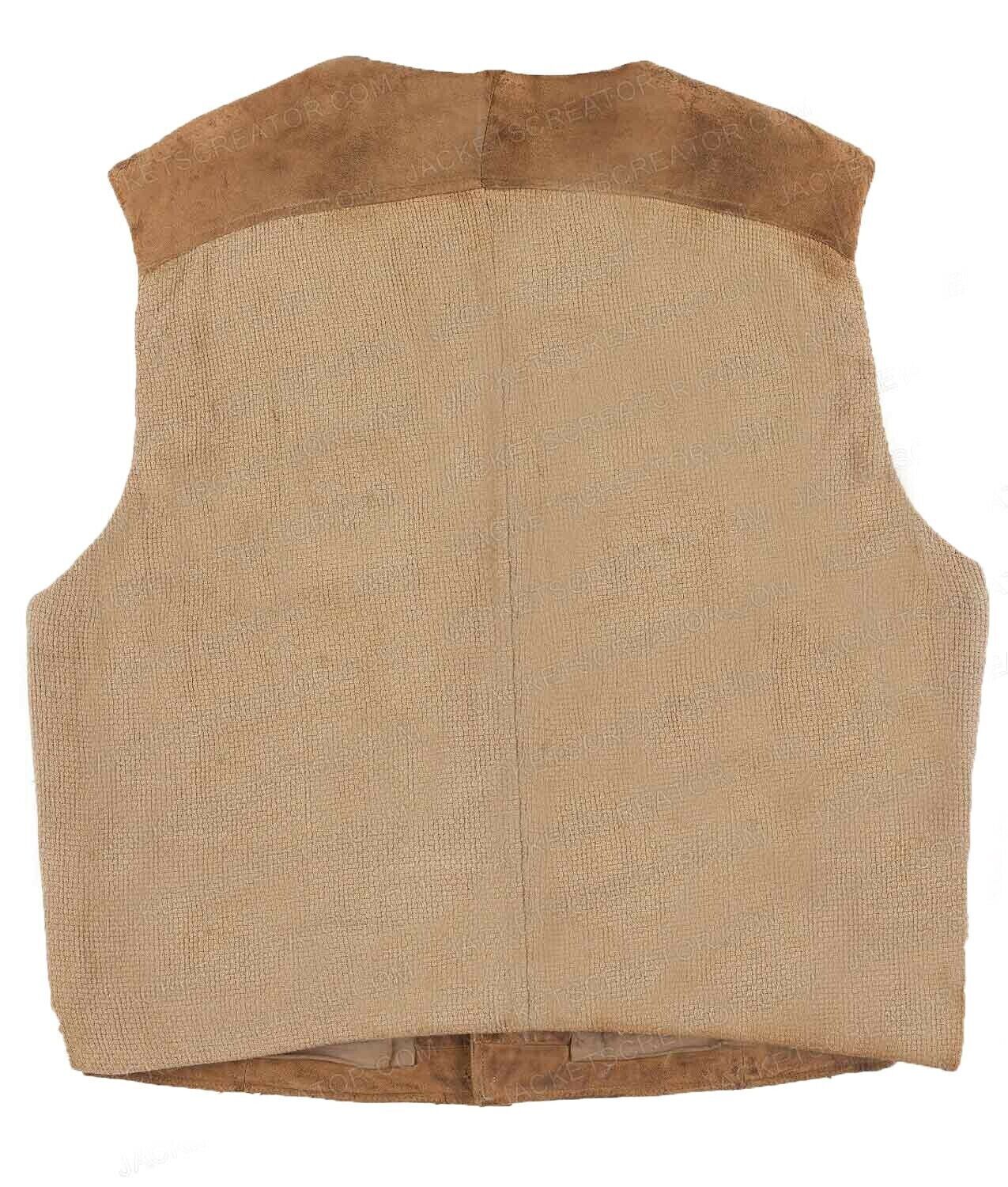 BRAND NEW MEN'S JOHN WAYNE BROWN REAL LEATHER JACKET VEST NEW ARRIVAL