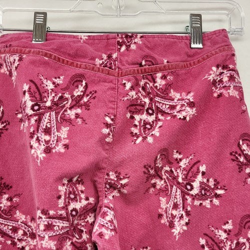 CHEROKEE GIRL'S PANTS PUNK SIZE 14 COTTON CORDUROY BOOTCUT FLORAL CASUAL - Picture 11 of 13