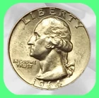 1964-P Washington Quarter, 90% silver, Uncertified, #BAU641