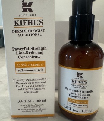 Kiehl's POWERFUL-STRENGTH Line Reducing Concentrate. 3.4 oz/100 ml NEW AUTHENTIC