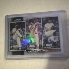 Topps 2026 Series 1 League Leaders Max Fried Crochet Rodon #130 Baseball Card