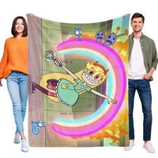 Star Butterfly Blanket Soft Flannel Bed Sofa Couch Throw Birthday Gift