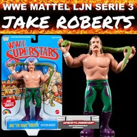 WWE Mattel LJN Supersars Jake Roberts Wrestling Action Figur Basic Elite RAW WWF