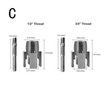 2pcs Integrated Internal  External Pipe Threading-Tool,PVC Pipe Threader Kit