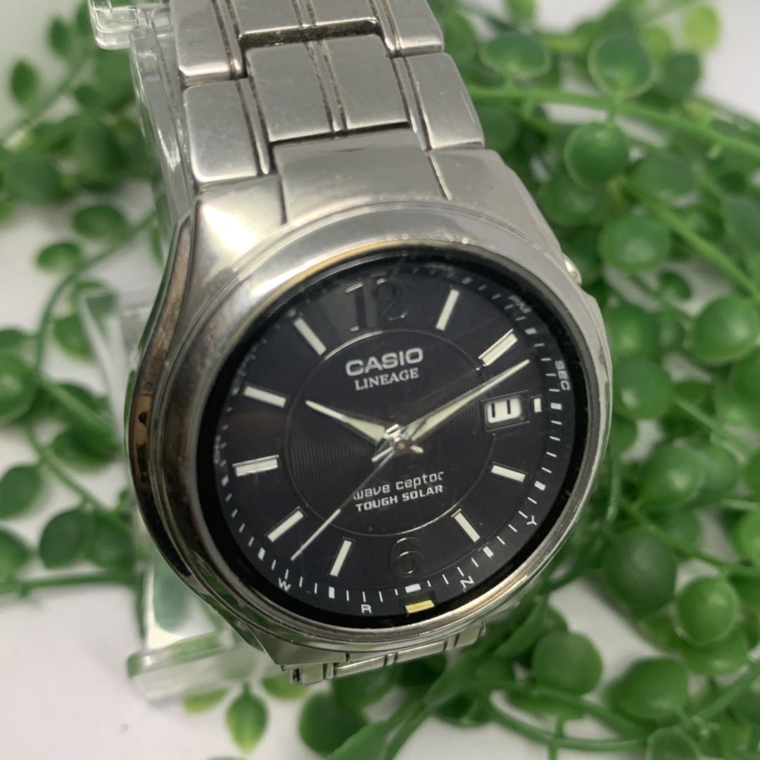 時計 CASIO LINEAGE LI1-120 WAVE CEPTOR SOLAR Casio Lineage Waveceptor Solar Liw-110 Date Men's Wl15900