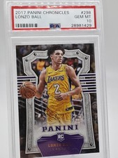 LONZO BALL 2017-18 Panini Chronicles Rookie Card #298 RC. rookie card picture