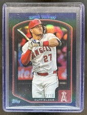 2025 Topps Mike Trout Black Foil #/10 Angels