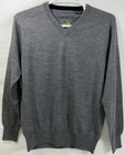 NIP Men’s Orvis 100% Merino Wool V-Neck Long Sleeve Sweater - Gray - Medium