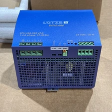 Lutze WRA480-24 24VDC 20A Power Supply, 3ph Input 3PH 400-500 VAC New