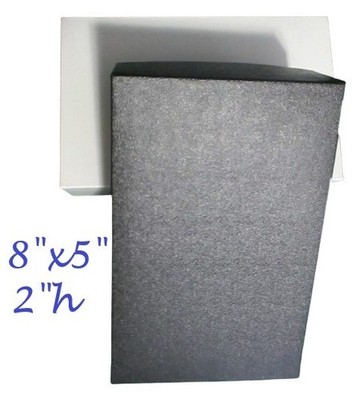 Matte Black Gift Box 8''x5''x2''h Solid Cardboard Display Packaging