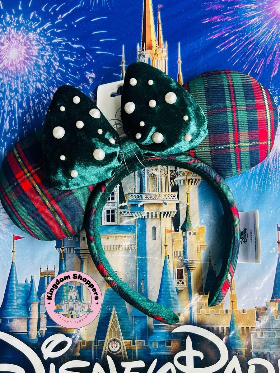 2025 Disney Parks WDW Christmas Holiday Plaid Pearl Minnie  display picture 2