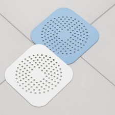 Silicone Drain Protector, Gray Anti-Clog Hair Catcher for Shower and