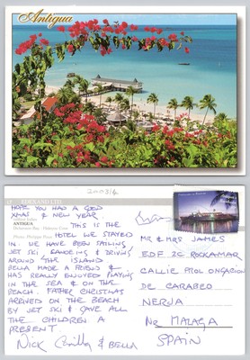 c34676 Dickenson Bay Haleyou Cove Antigua Postkarte 2004 Briefmarke