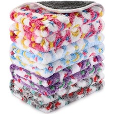 4 Pcs Waterproof Guinea Pig Blankets Washable Small Animal Fleece Bedding Gui...