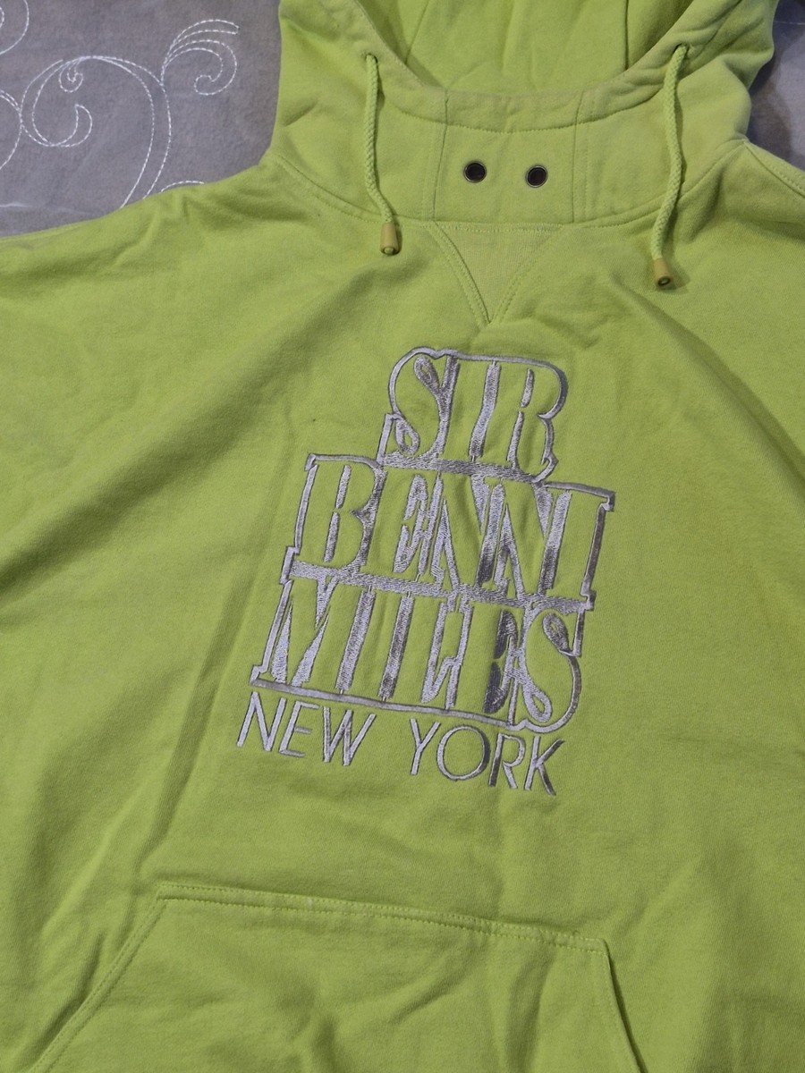 Sir Benni Miles New York Hoodie Size 3XL Neon Green Minor Flaws