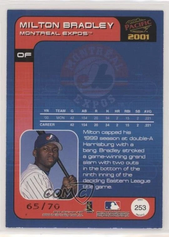2001 Pacific Hobby LTD /70 Milton Bradley #253 - Image 2 of 2