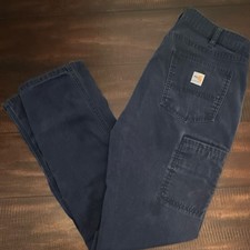 Carhartt Women  s FR Pants Size 10 Regular Navy Blue Flame Resistant 105015 CAT 2