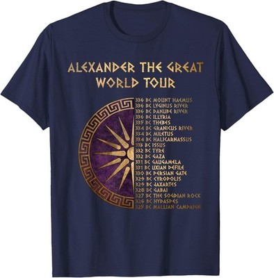 Alexander The Great: World Tour Through The Greek T-Shirt