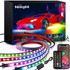 Automotive Rgbic Underglow Led Light Strip Kit 4Pcs For Cars Trucks Suvs
