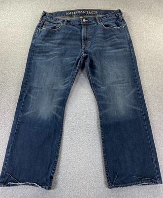 American Eagle Jeans Mens Size 38x30 Low Rise Boot Cut Medium Wash 100% Cotton