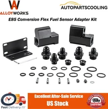 E85 Conversion Flex Fuel Sensor Adapter Kit- FULL FLOW ETHANOL 6AN AN8 Universal