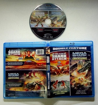 2-HEADED SHARK ATTACK / MEGA SHARK CROCOSAURUS Blu-ray Double Feature