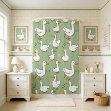 Cartoon Duck Shower Curtains Home Decor,Cute Farmhouse Livestock Animal Bath ...