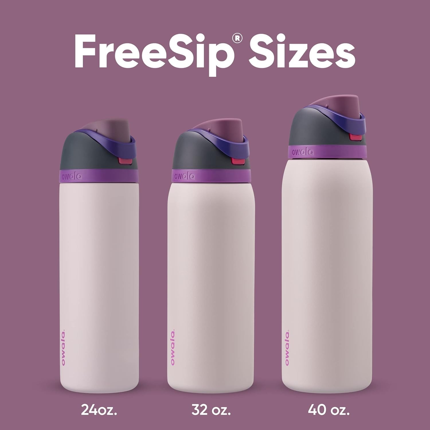 Owala FreeSip Insulated Stainless Steel Water Bottle Straw BPA-Free Travel Sport