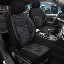 2x Sitzbezüge passend für Ford C-Max 2 ab 2010-2019 (Schwarz-Grau) | PRIME