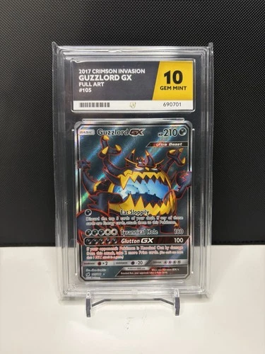 Guzzlord GX #105 Full Art Rare - Ace 10 - Pokemon Crimson Invasion - Pop 1