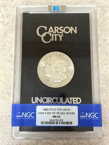 GSA 1880-CC Rev 78 Morgan Dollar - MS62 - NGC - VAM-4 Top 100