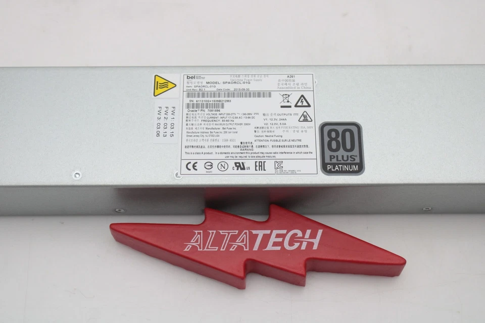 Unidad de fuente de alimentación de CA Sun Oracle 7068817 tipo A261 3000 W, fuente de alimentación Foto 3 de 4