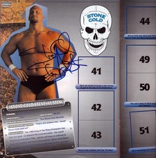 Stone Cold Steve Austin Signed 1997 Panini WWF Superstars Stickers Album BAS COA