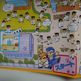 Downtown Nekketsu Monogatari Board Game Set with Rules FC Family Computer From