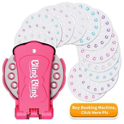 Hair Gem Stamper Kit with Refill Discs, Rhinestone Hair Sparkle Tool for Girls