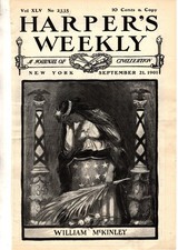 1901 Harper's Weekly September 21 McKinley Assassination; Roosevelt Inauguration