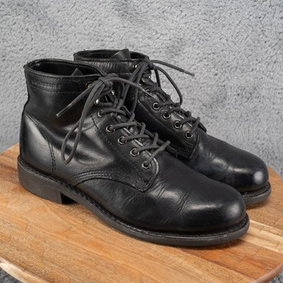 1883 Wolverine Kilometer II Black Leather Boots Men s 7.5 M Vibram Sole