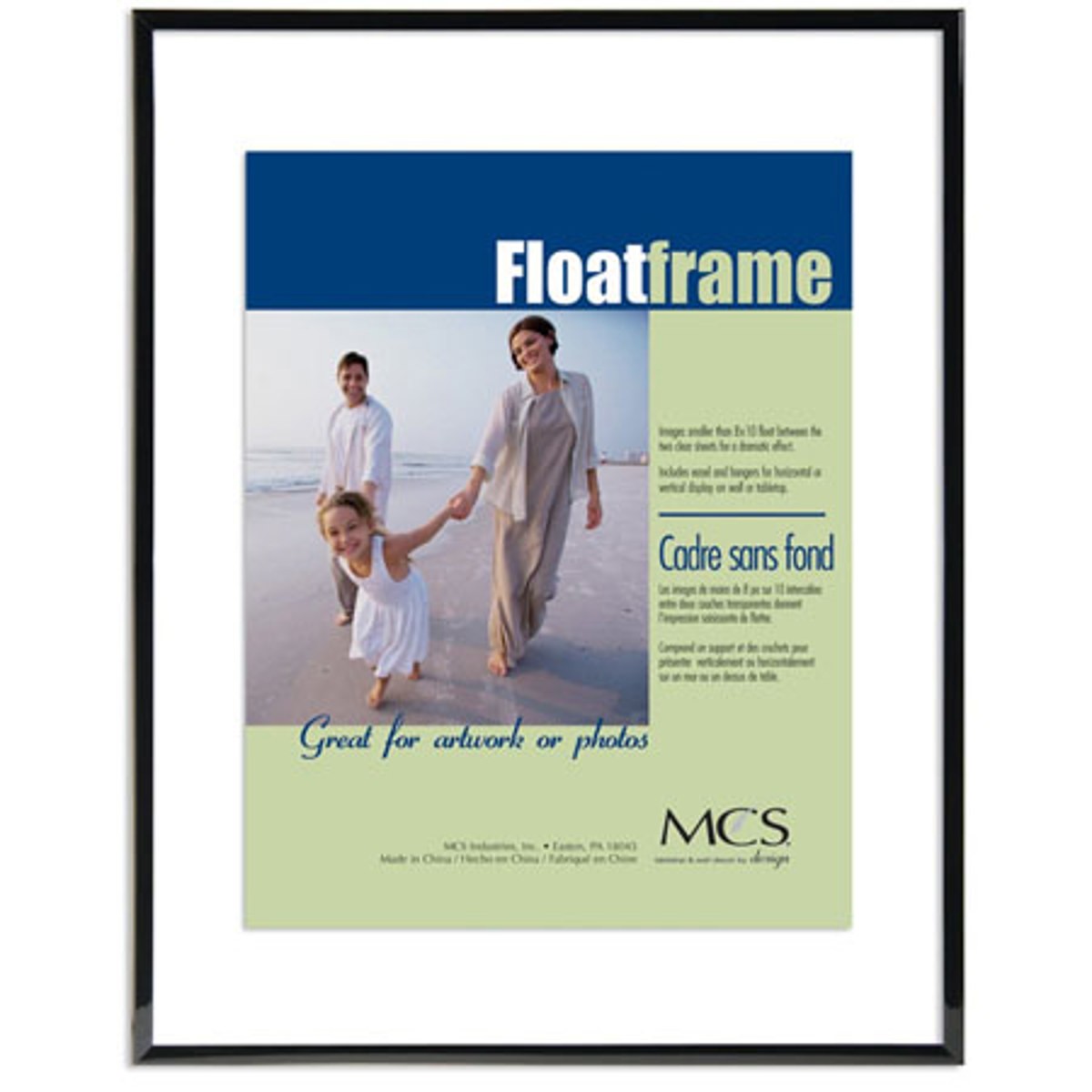 Оригинальная пластиковая рамка-поплавок MCS 5x7 для фотографии размером 4x6 дюймов черная 24300 10090₽