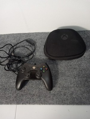 Power A Black Wired Controller for Microsoft Xbox 360 S 1414133-01 With Case