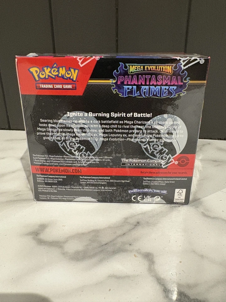 ✅ Pokemon TCG Phantasmal Flames Booster Box Nuevo y Sellado de Fábrica 36 Paquetes💥 - Imagen 2 de 2