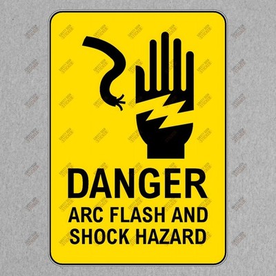 Danger Arc Flash and Shock Hazard Safety Sign Sticker OSHA Compliant #748468